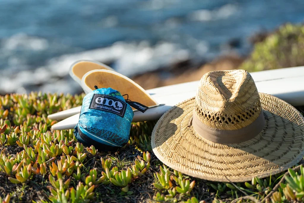 Eno DoubleNest Print Hammock - Surf Break/ Marine - Image 11