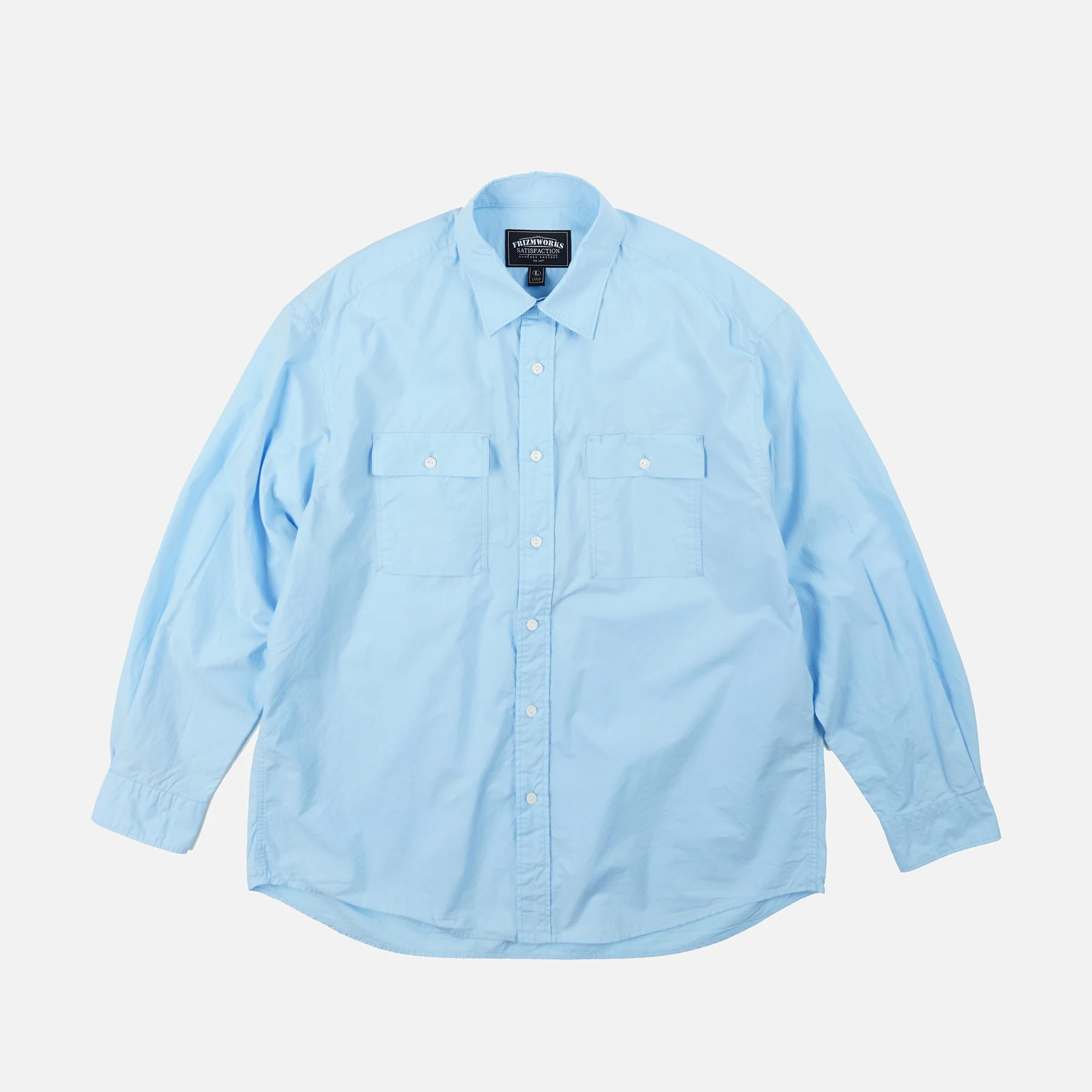 FrizmWorks OG Cigarette Pocket Typewriter Shirt - Sky Blue