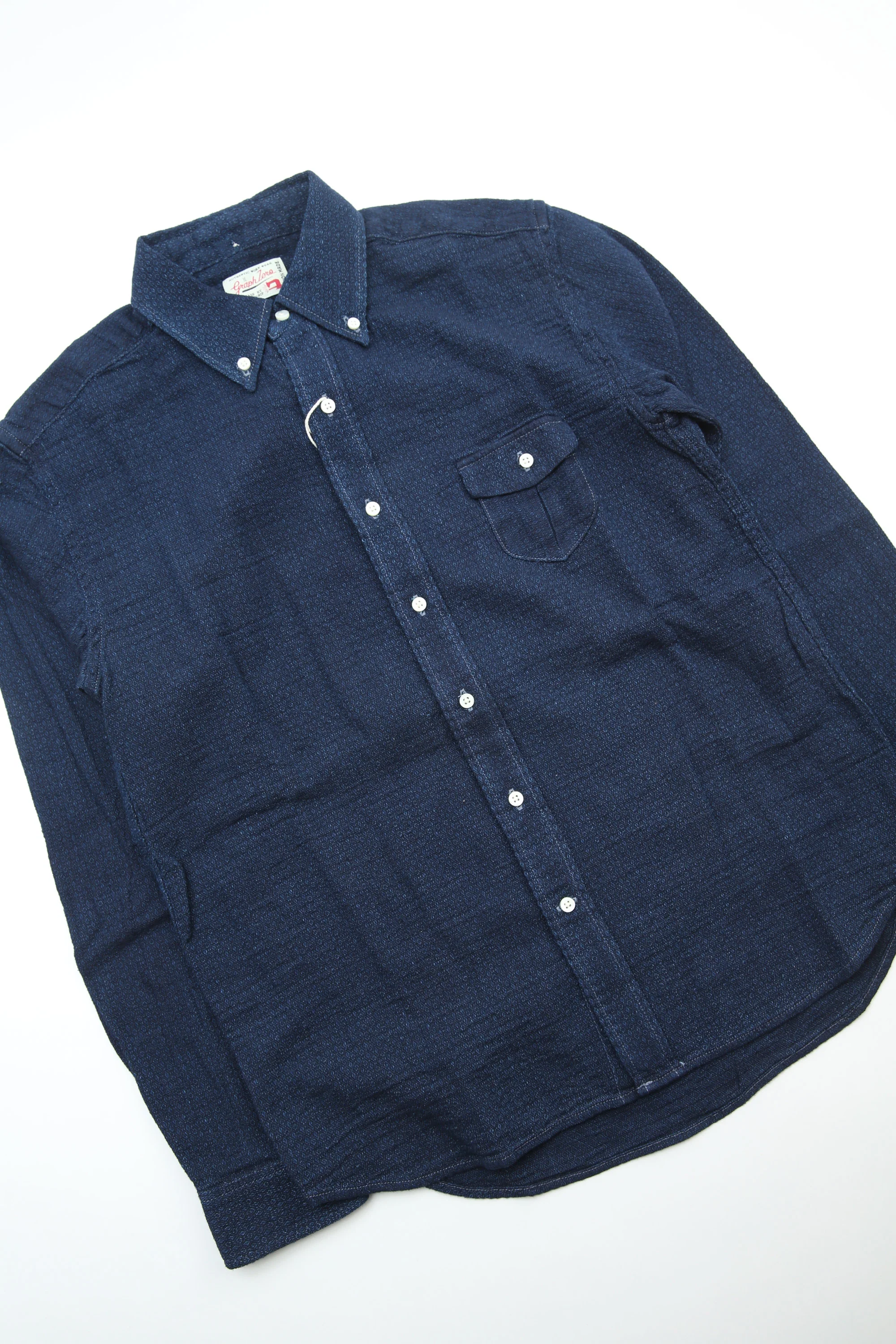Graph Zero Standard Button-down L/S Shirt - Indigo - Image 7
