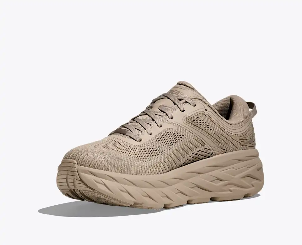 Hoka Men's Bondi 7 - Raw Linen / Raw Linen - Image 5