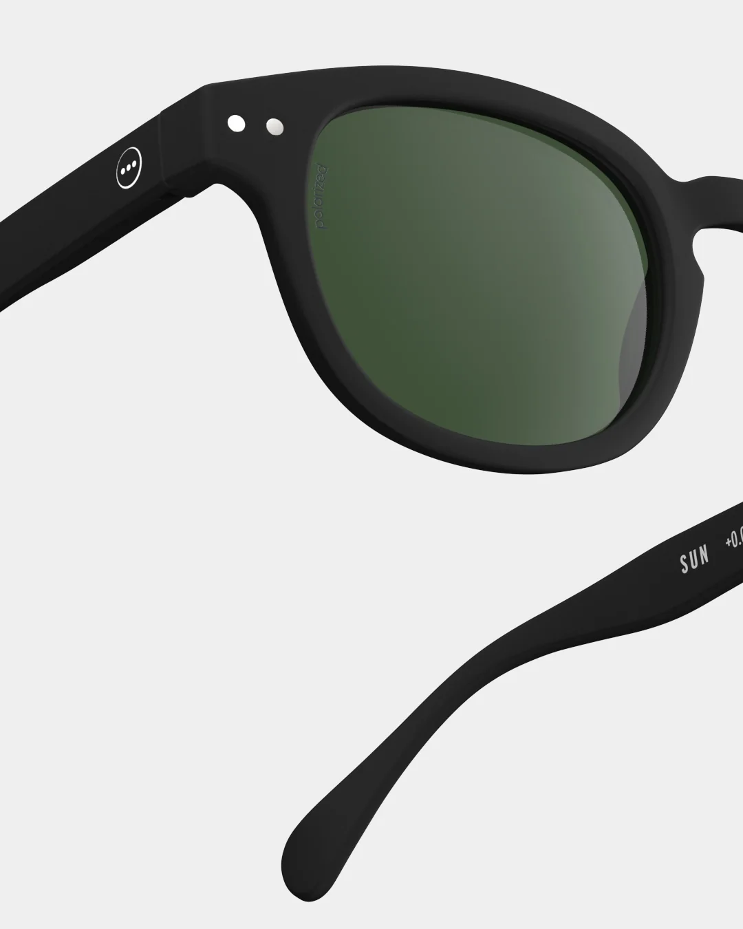 Izipizi Sunglasses #C Polarized Green Lenses - Black - Image 3