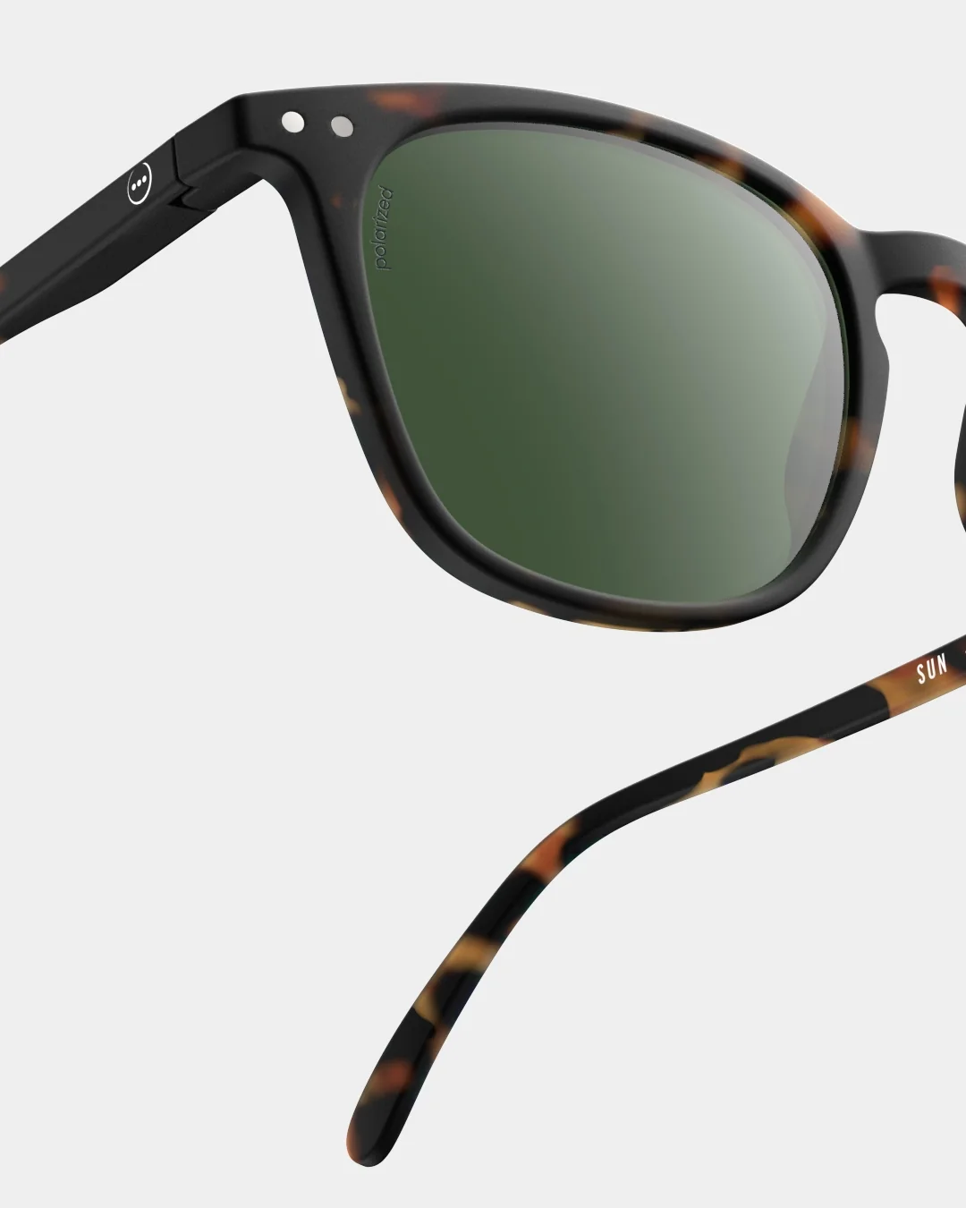 Izipizi Sunglasses #E - Polarized Green Lenses - Tortoise - Image 4
