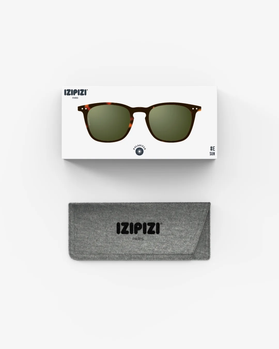Izipizi Sunglasses #E - Polarized Green Lenses - Tortoise - Image 6