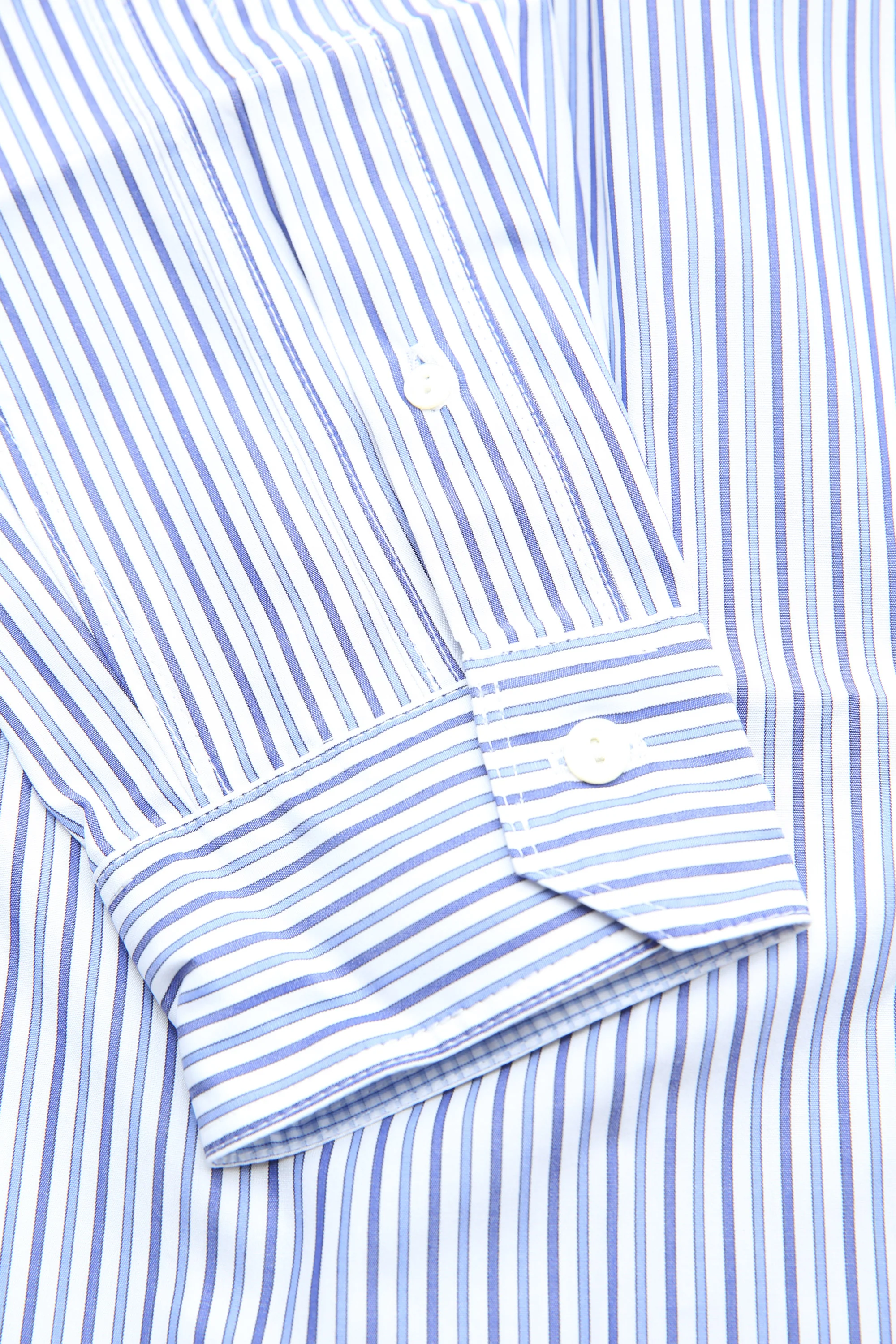 Junya Watanabe MAN Shirt - Blue Stripe / Olive Plaid - Image 5