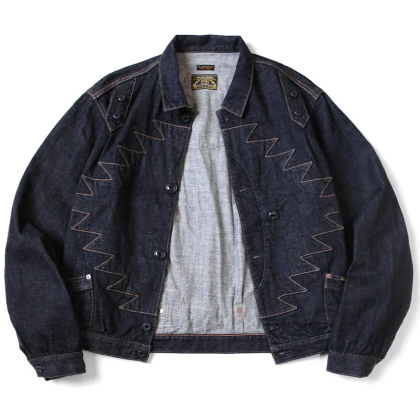 Kapital 12oz Denim Santo Domingo Thunderbird Jacket - Indigo - Image 3