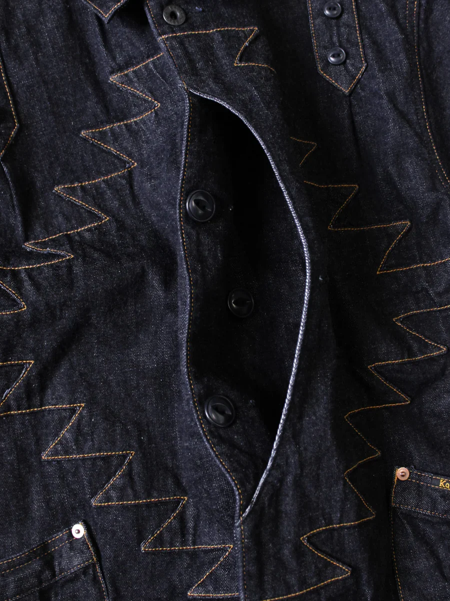 Kapital 12oz Denim Santo Domingo Thunderbird Jacket - Indigo - Image 5