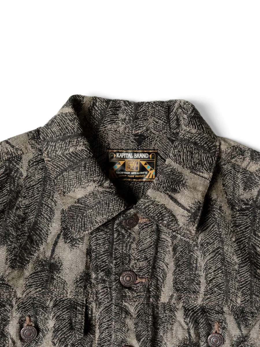 Kapital 12oz MAGPIE Denim 3rd Jacket - Black / Black - Image 3