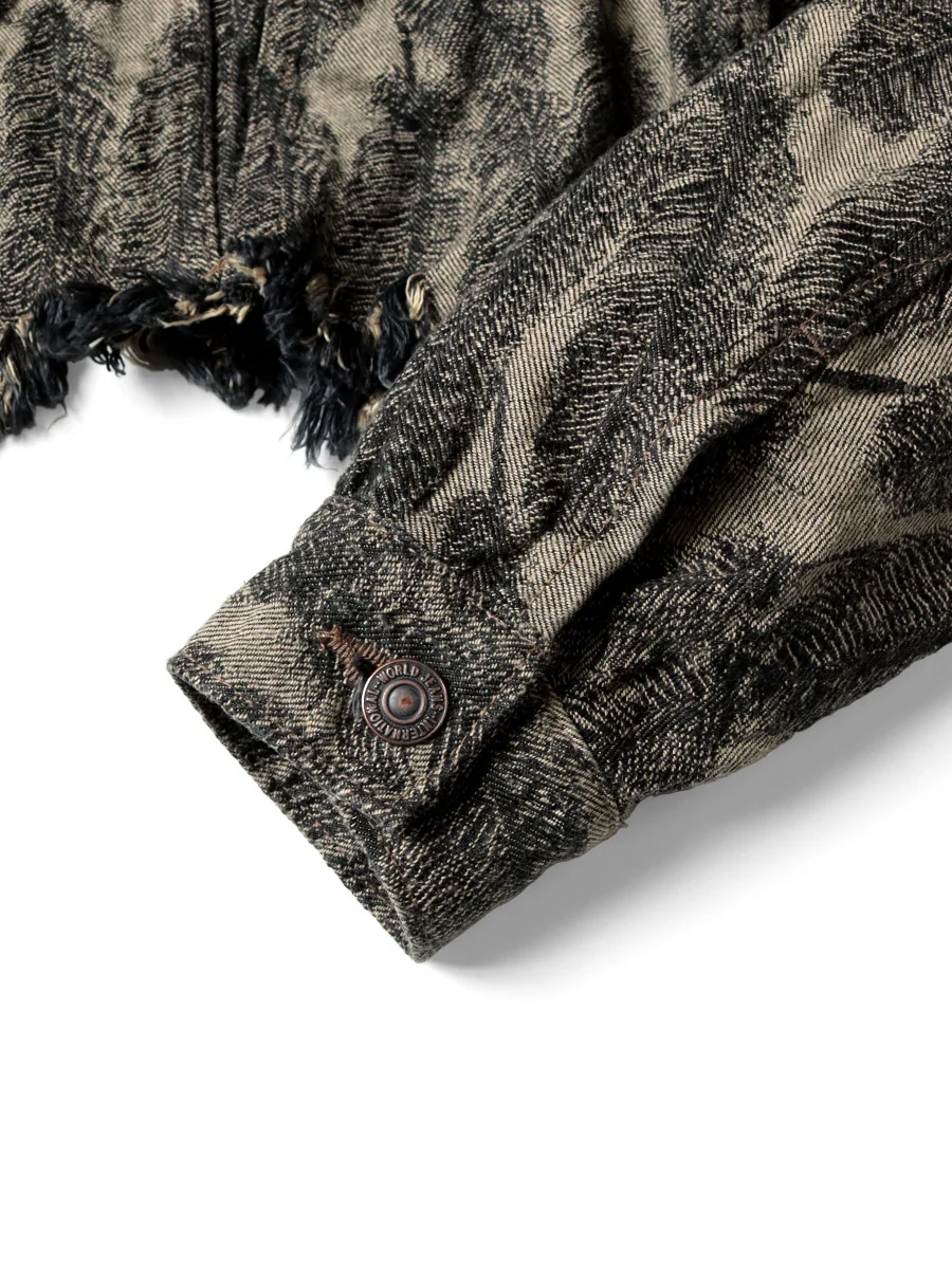 Kapital 12oz MAGPIE Denim 3rd Jacket - Black / Black - Image 5