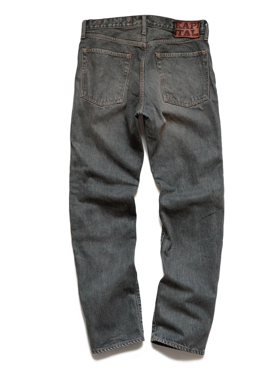 Kapital 14oz BLACK Denim 5P MONKEY CISCO (STUDS) - Black - Image 3