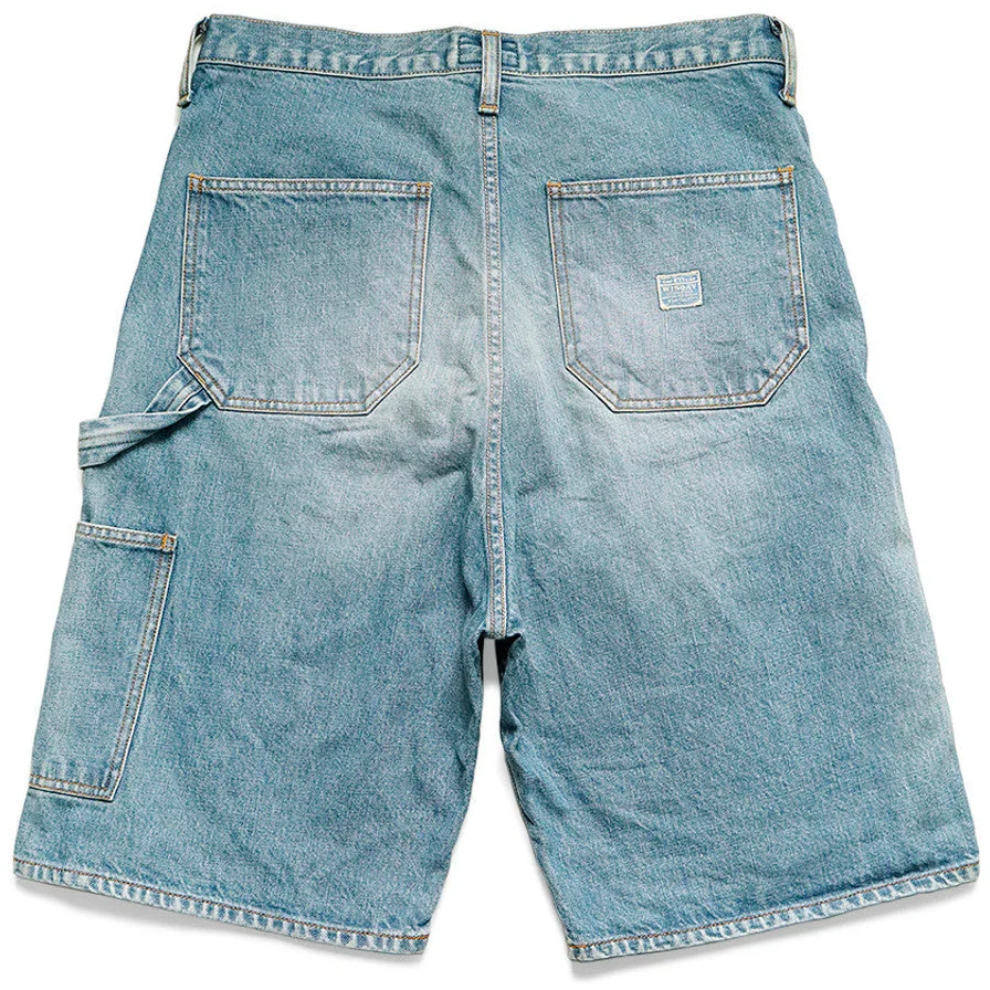 Kapital 14oz Denim Shorts (STUDS REMAKE) - Indigo Processed - Image 2
