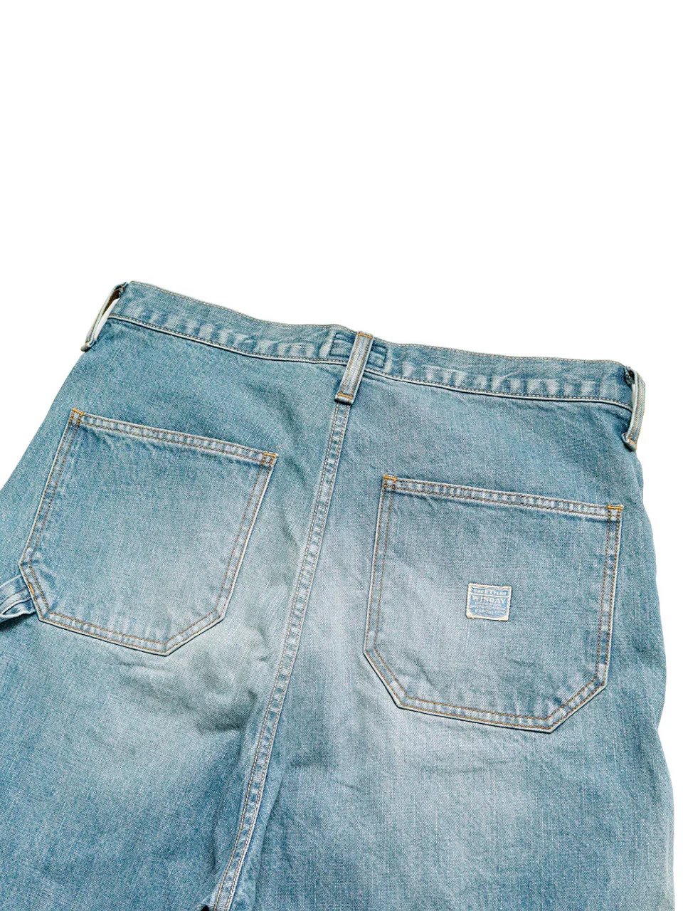 Kapital 14oz Denim Shorts (STUDS REMAKE) - Indigo Processed - Image 8