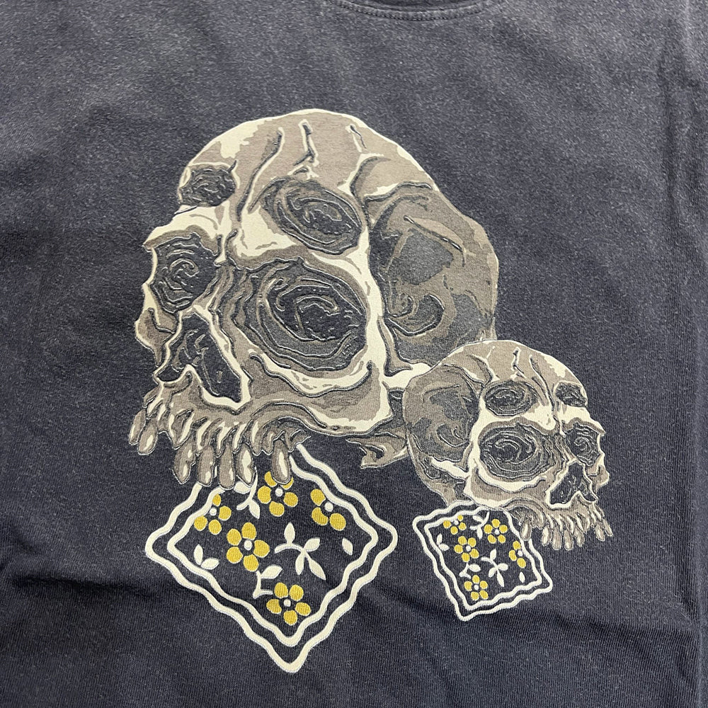 Kapital 20/-Jersey Crew T (PECKISH Rain Skull) - Black - Image 4