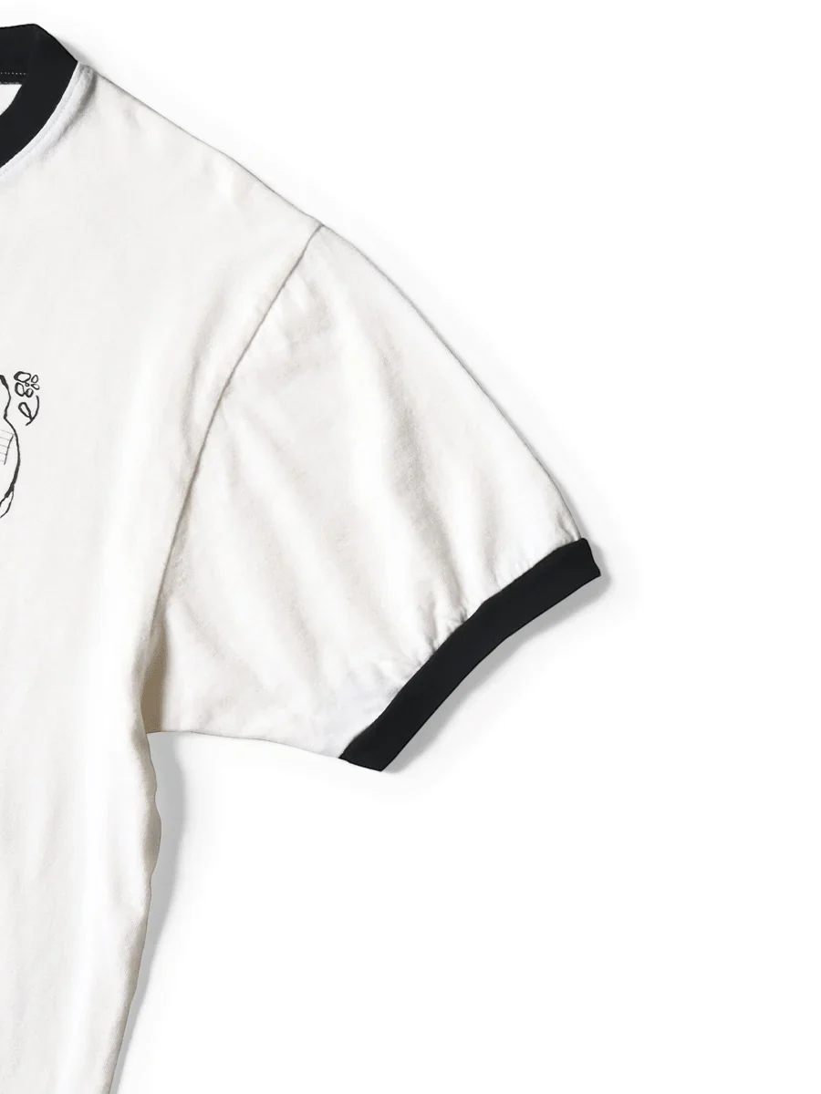 Kapital 20/-Jersey RINGER T (BORO ELEGY) - Ecru - Image 4