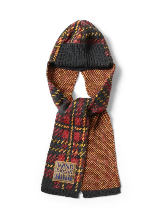 Kapital 5G Wool Tartan Check GALE Cap - Red - Image 5