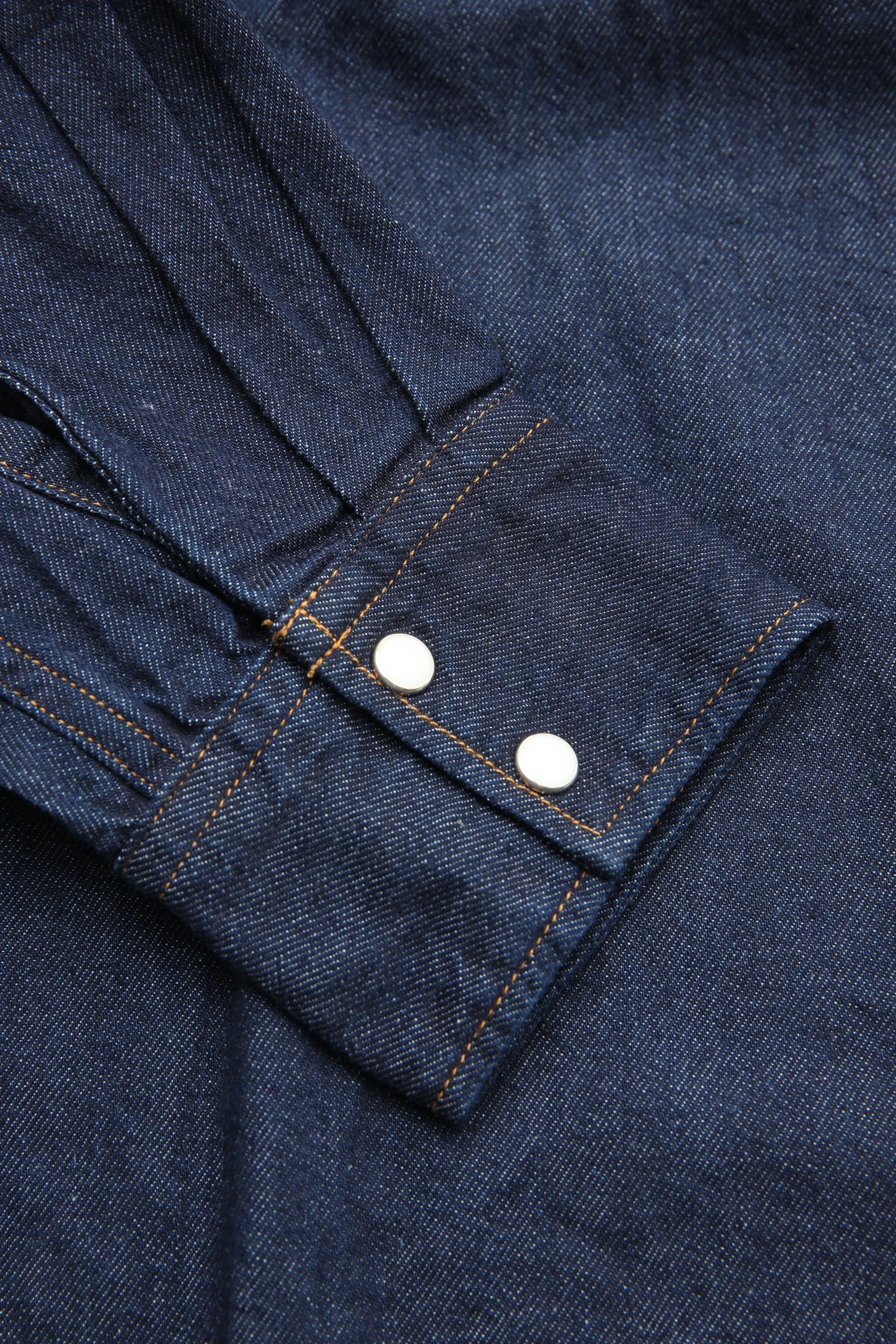 Kapital 8oz Denim HUSKY Western Shirt - Indigo - Image 4
