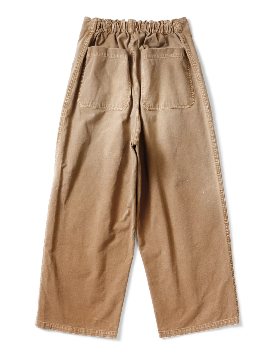 Kapital Canvas W-Knee EASY Baggy Pants (BANANA Patch Remake) - Gold - Image 2