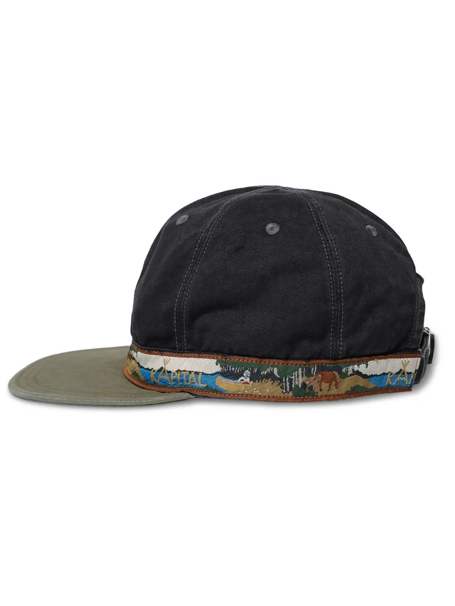 Kapital Chino BRIMFIELD Cap (NAVAJO BOAT) - Khaki / Beige - Image 2