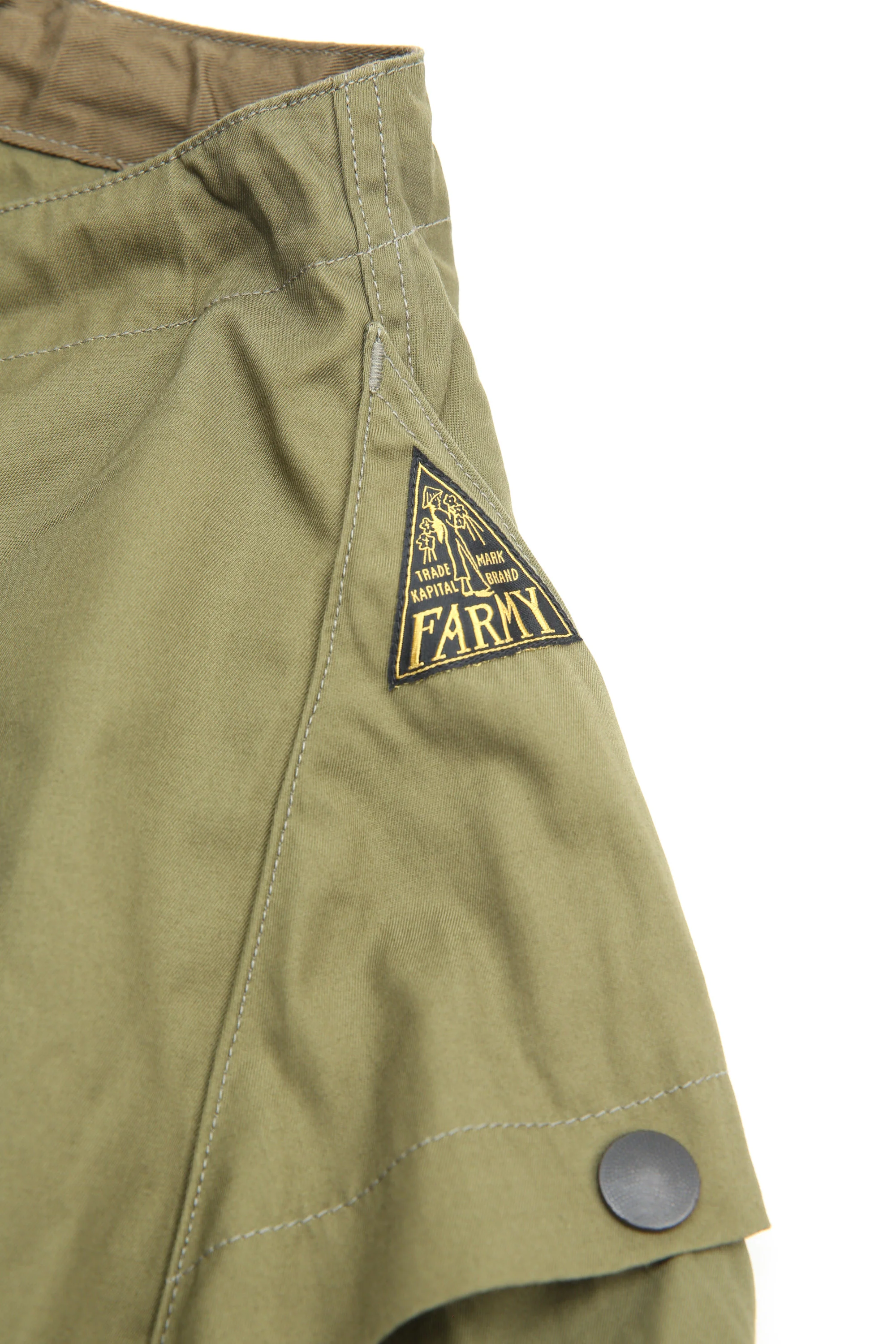 Kapital Combed Gabergine AOZAI Cargo Pants - Khaki - Image 6
