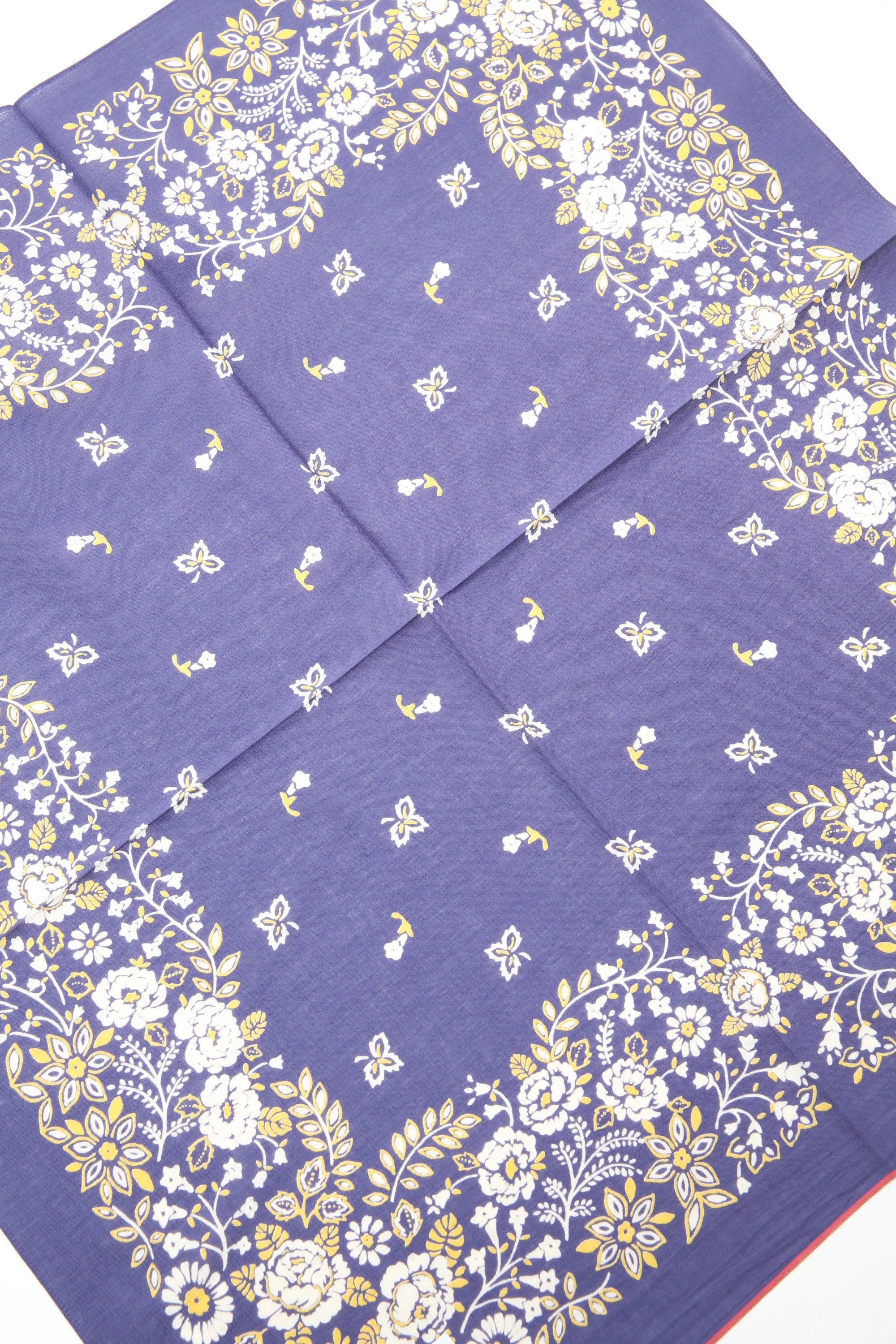 Kapital Fastcolor Selvedge Bandanna (CHURCHILL GARDEN) 30x30 - Purple - Image 3