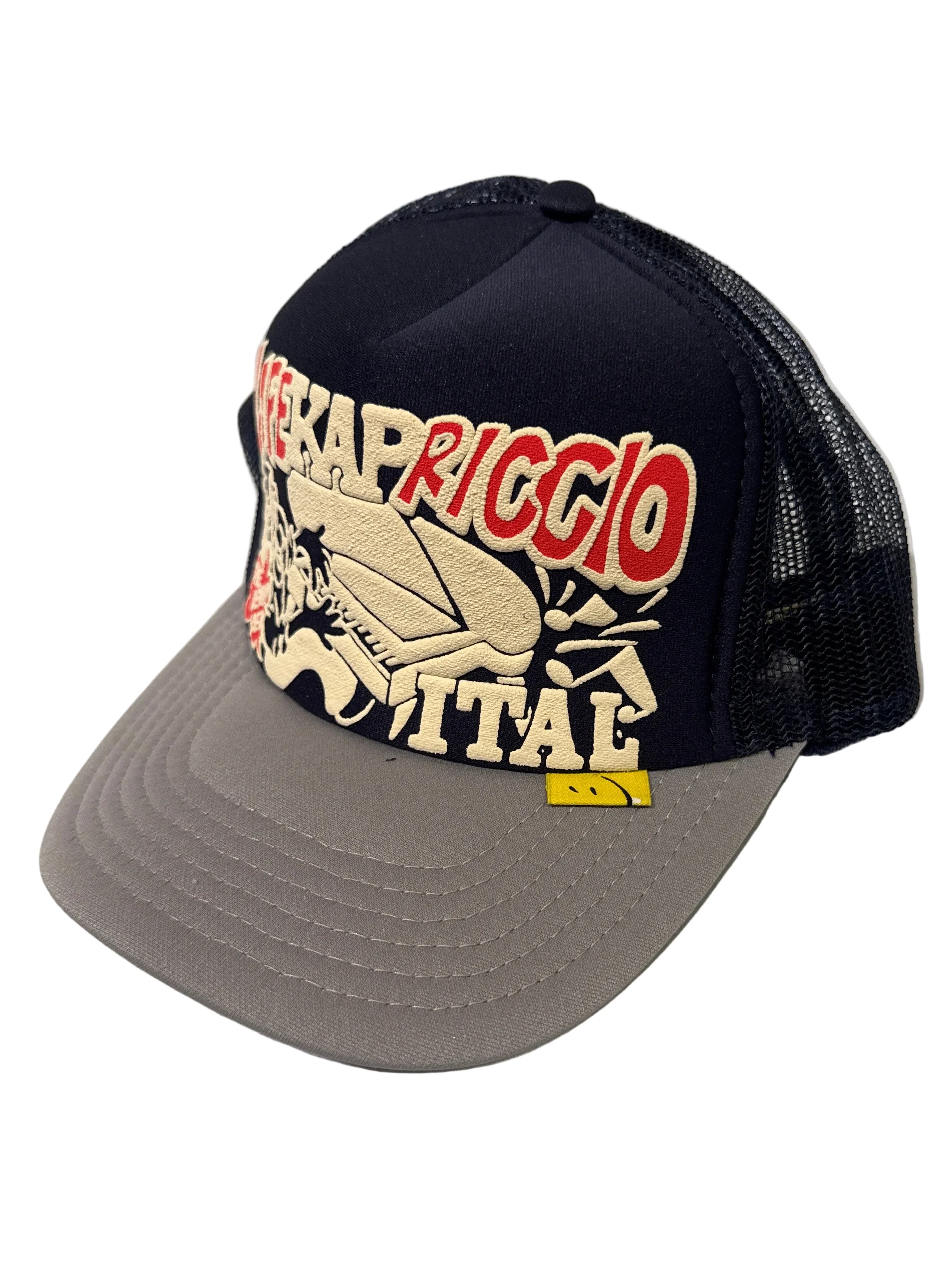 Kapital LIFE KAPRICCIO Track Cap - Navy / Gray