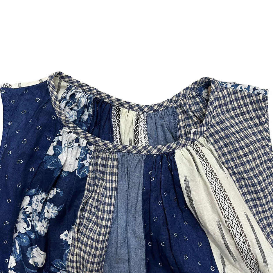 Kapital Patchwork KAHLO Dress - Indigo - Image 2