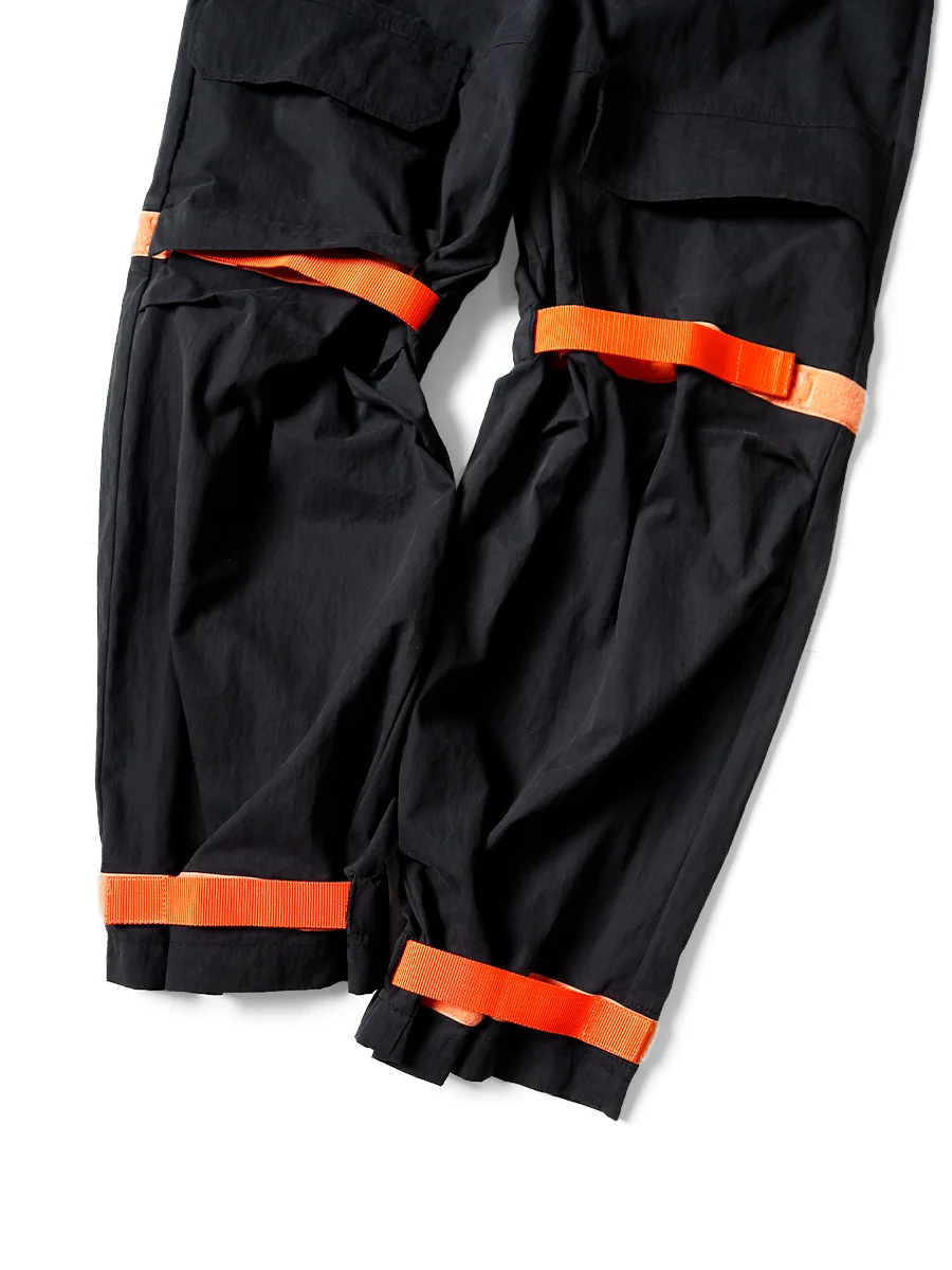 Kapital Rip Stop NOUVELLE Shuttle Pants - Black x Purple - Image 5