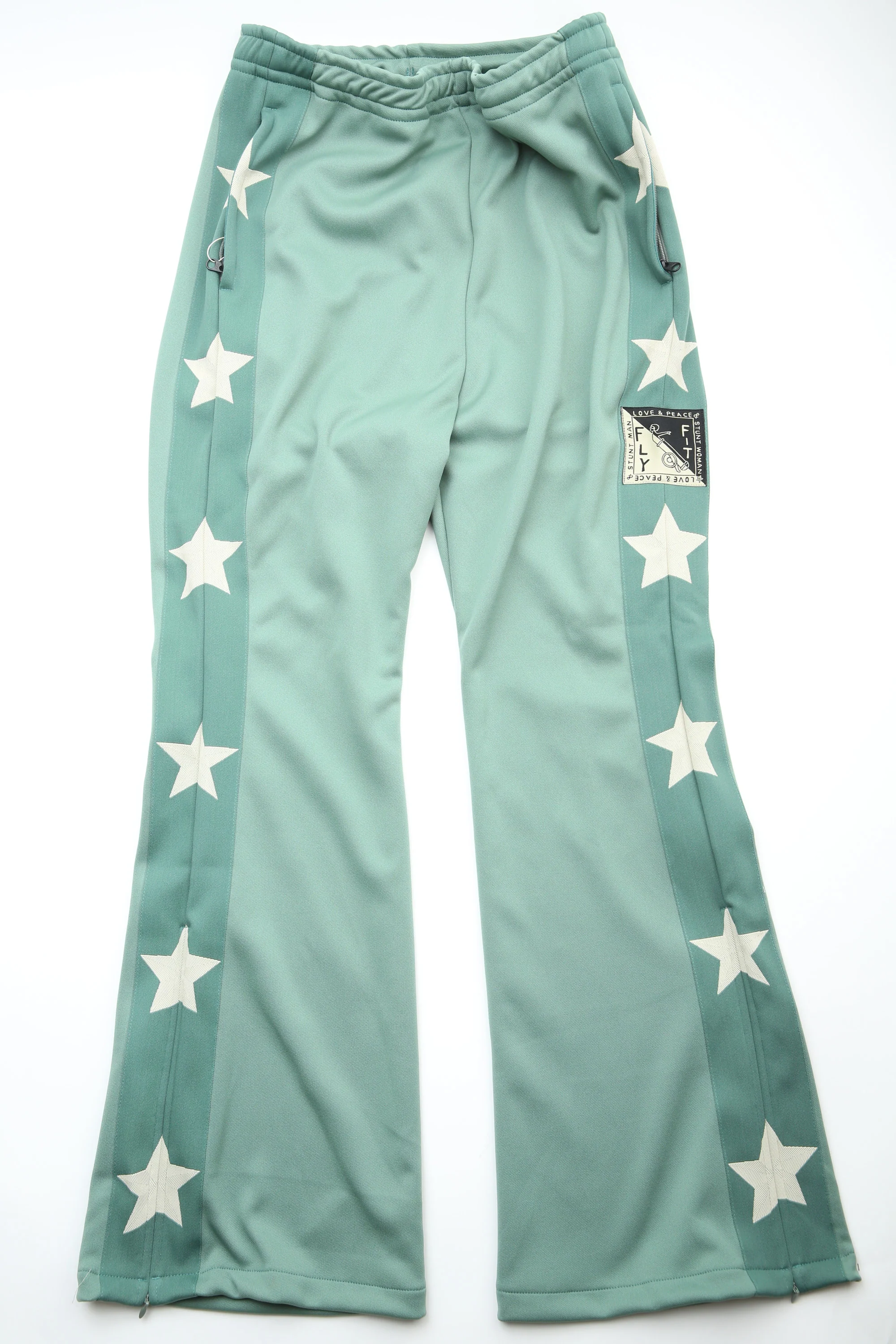 Kapital - Smooth Jersey Stantman (Stuntman) & woman Track Pants - Light Green (LGR)