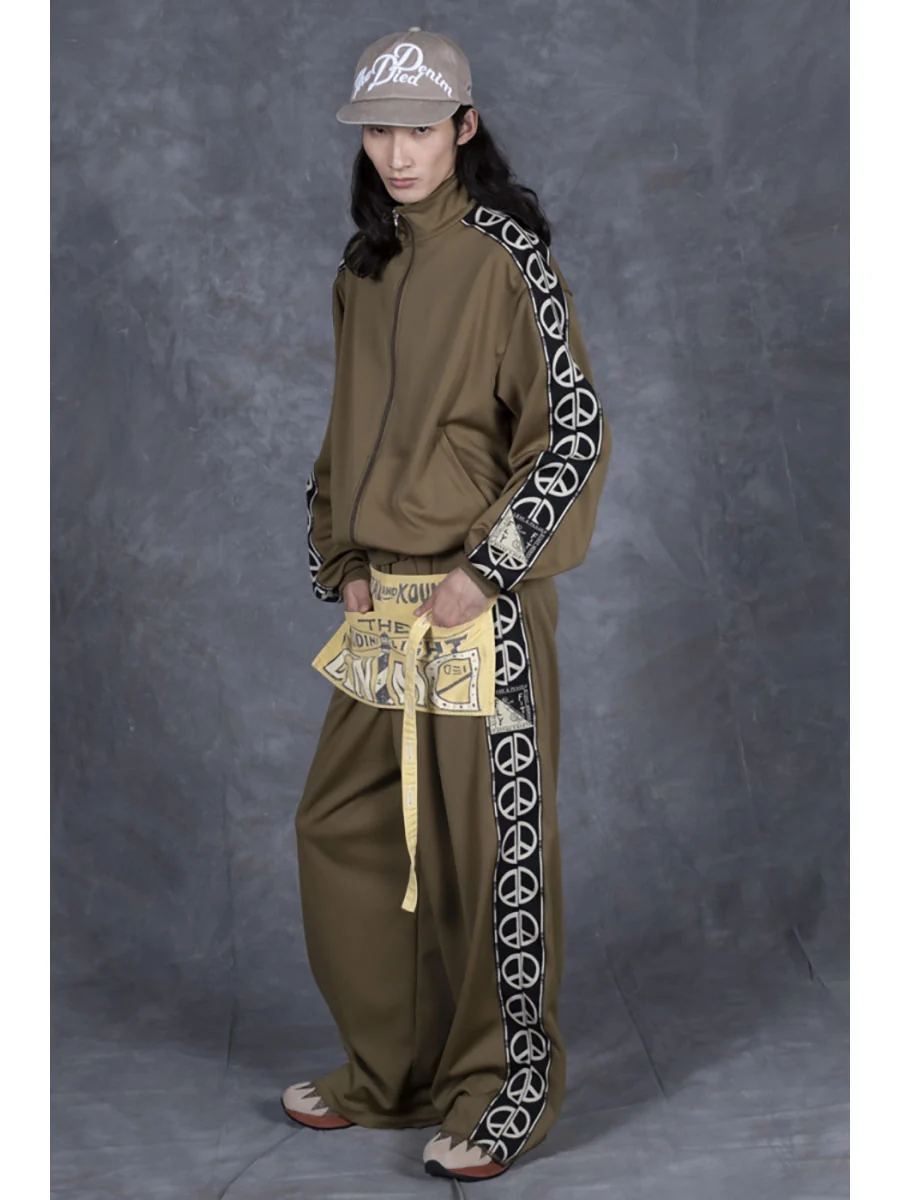 Kapital - Smooth Jersey TH.D.D. Baggy Track Pants - Khaki (KHA) - Image 7