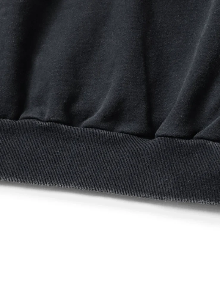 Kapital SWT Knit Raglan Hoodie (SPEAKEASY College) - Black - Image 6