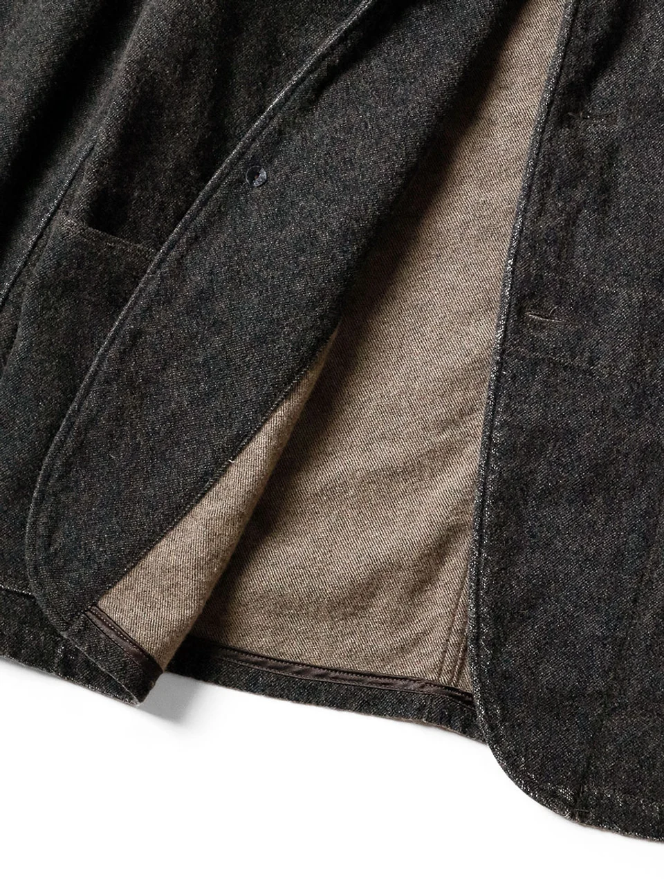 Kapital Twill Aging Wool Hospital Jacket - Brown - Image 5
