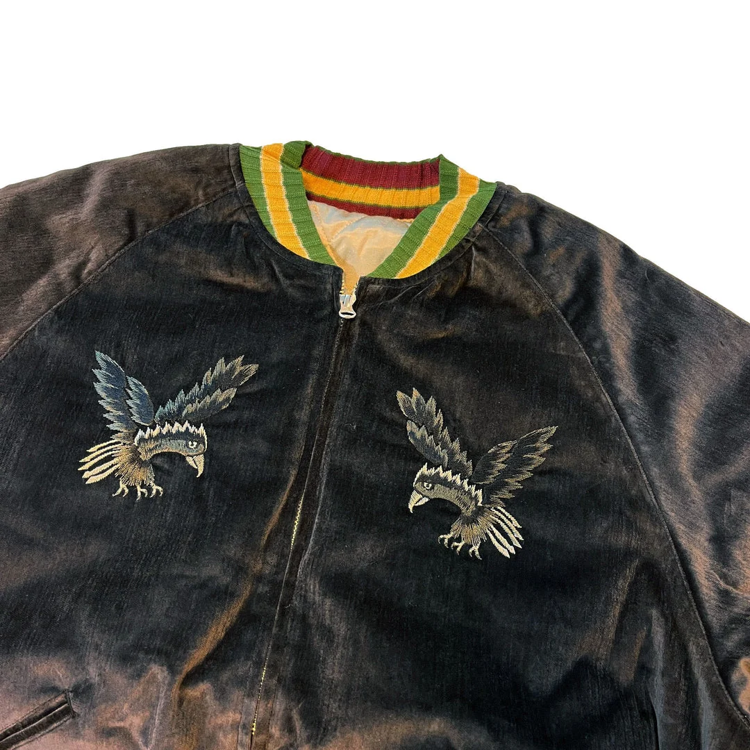 Kapital Velveteen Souvenir Jacket (Raven & Skull) - Black - Image 3