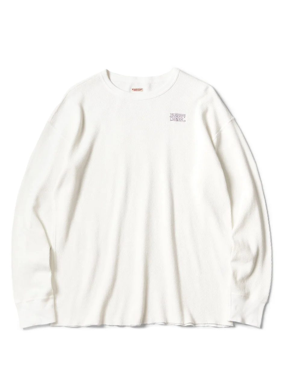 Kapital - Waffle Jersey Long Sleeve T-Shirt - White