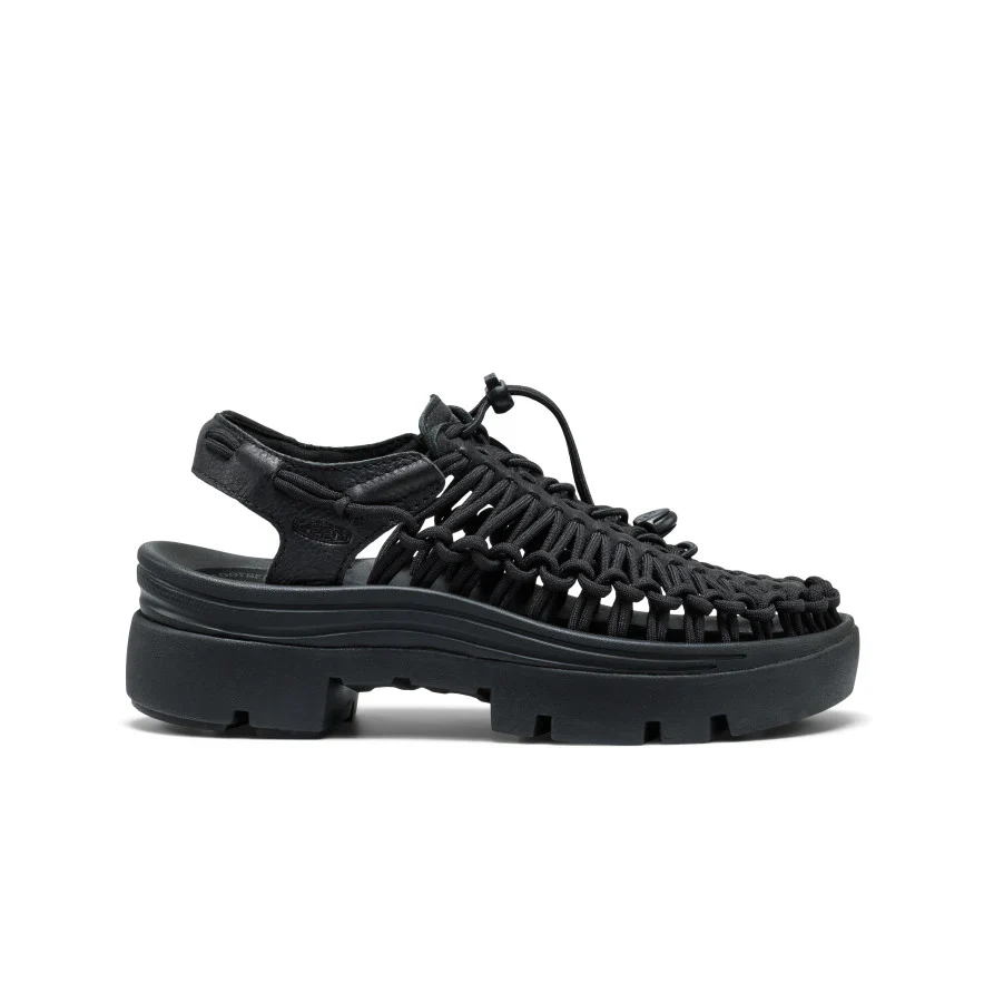 Keen All Gender UNEEK PLT Sneaker - BLACK SMOOTH LEA - Image 6