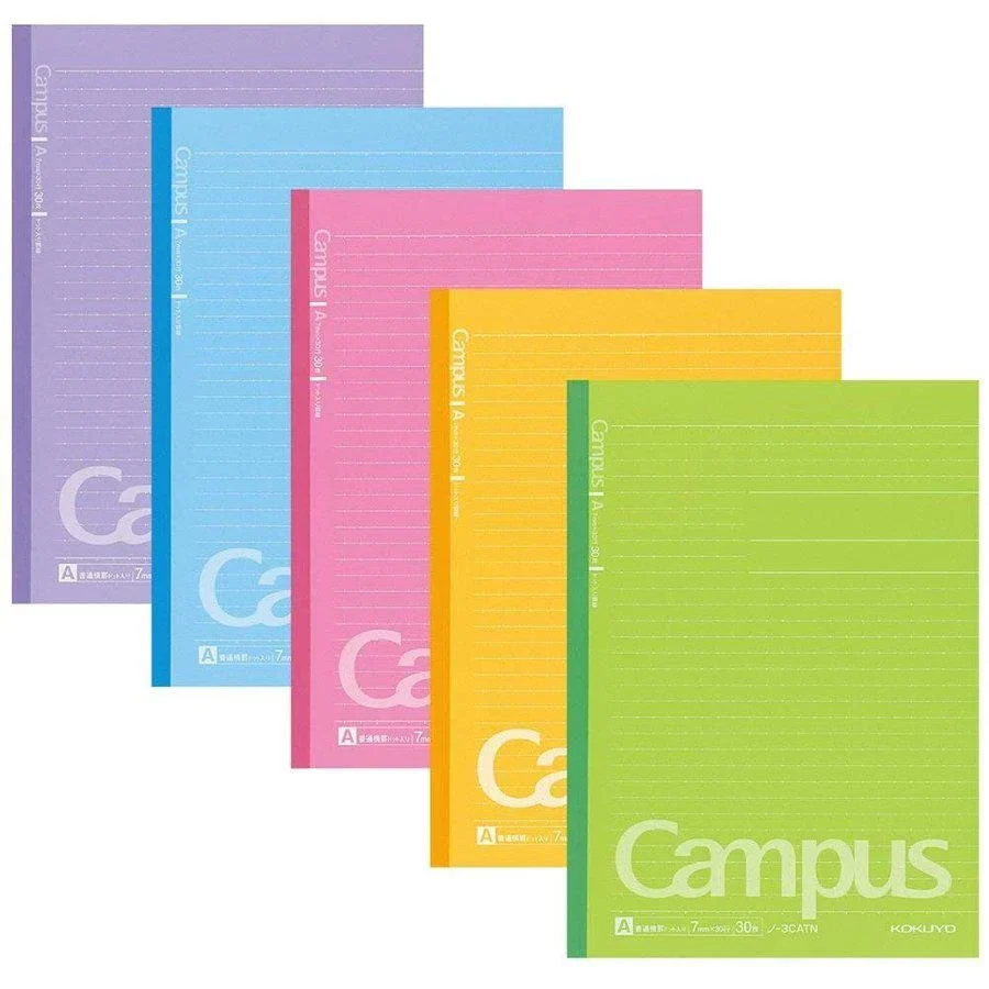 Kokuyo B5 Lined Notebook Set 5-Pack 7mm Dotted Paper - Image 2