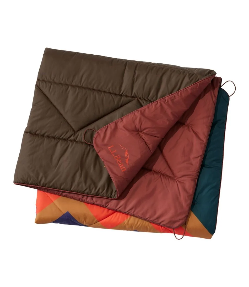 L.L.Bean Puffer Blanket - Dark Umber Zig Zag - Image 2