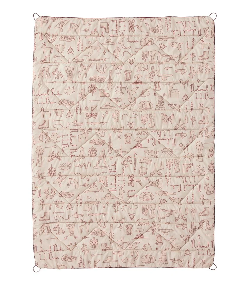 L.L.Bean Puffer Blanket - Natural National Parks