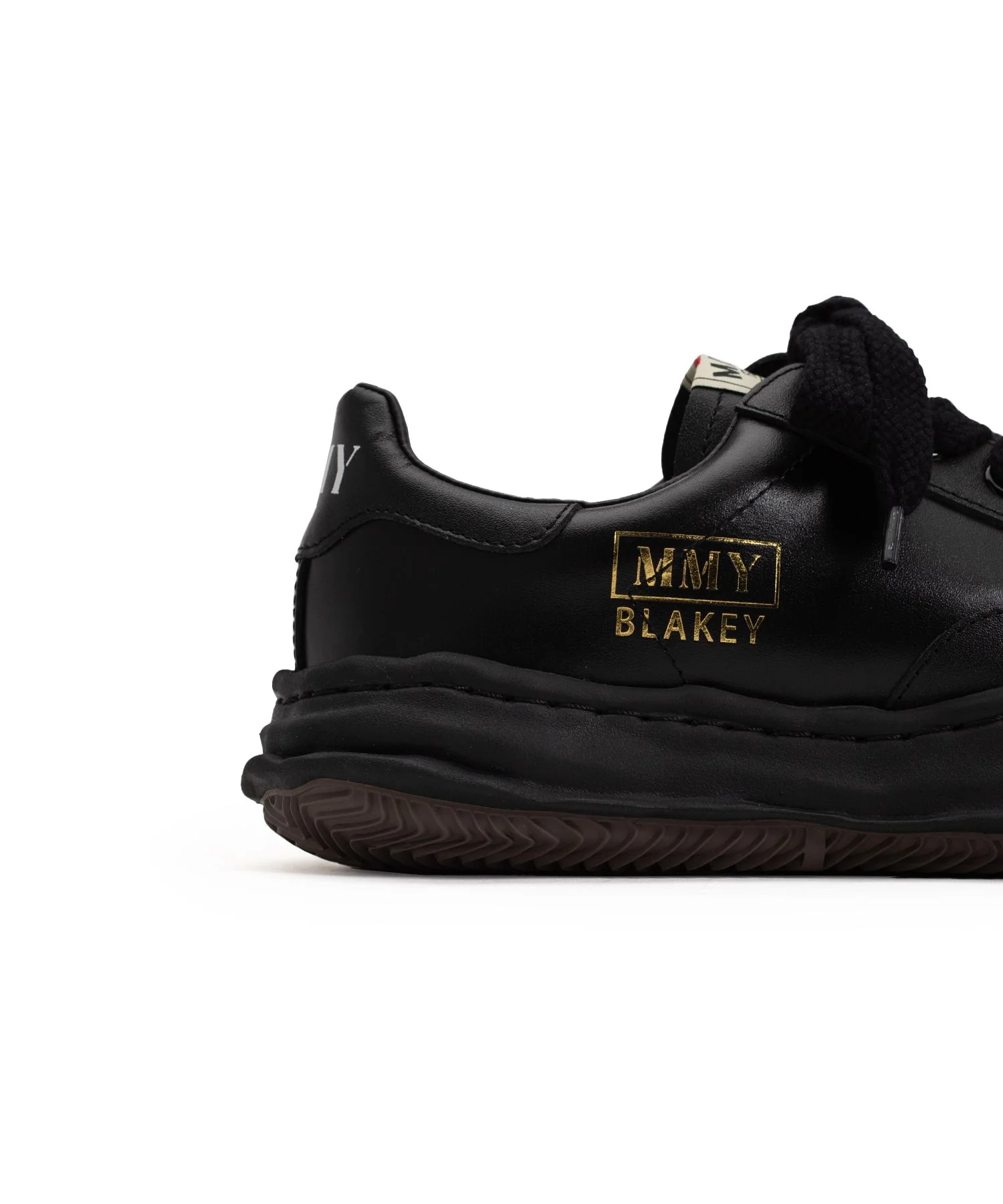 Maison Mihara Yasuhiro - BLAKEY OG Sole Leather Low-top Sneaker - Black x Black - Image 9
