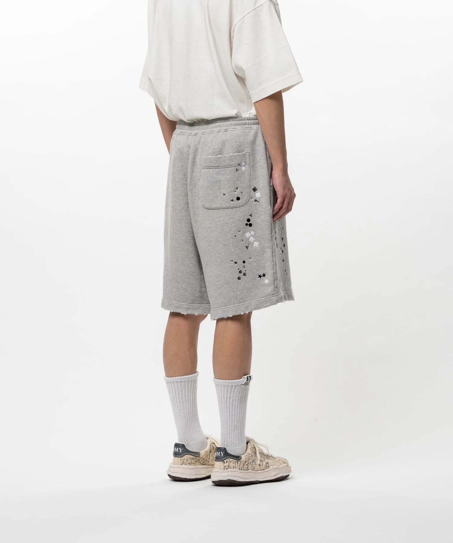 Maison Mihara Yasuhiro Embellished Shorts - Gray - Image 5