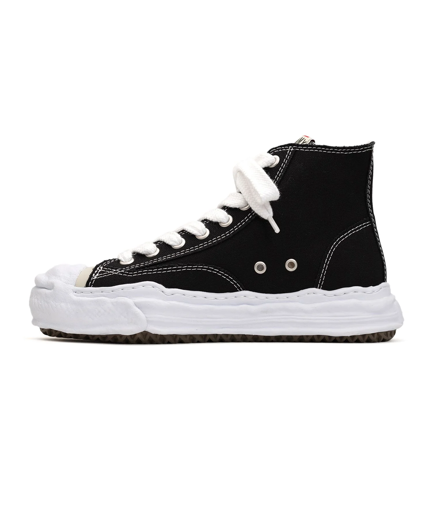 Maison Mihara Yasuhiro - HANK / Original Sole Canvas High-Top Sneaker - Black - Image 3