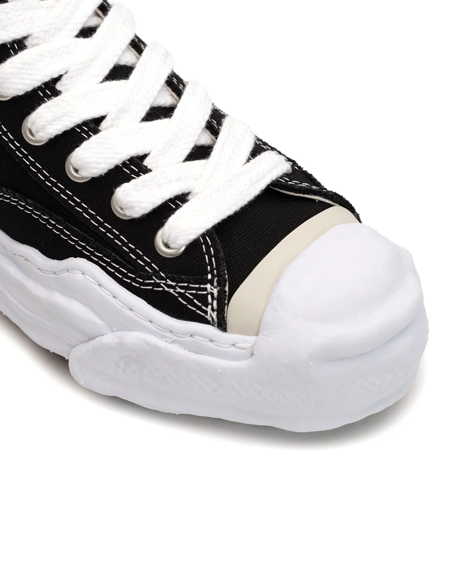 Maison Mihara Yasuhiro - HANK / Original Sole Canvas High-Top Sneaker - Black - Image 5