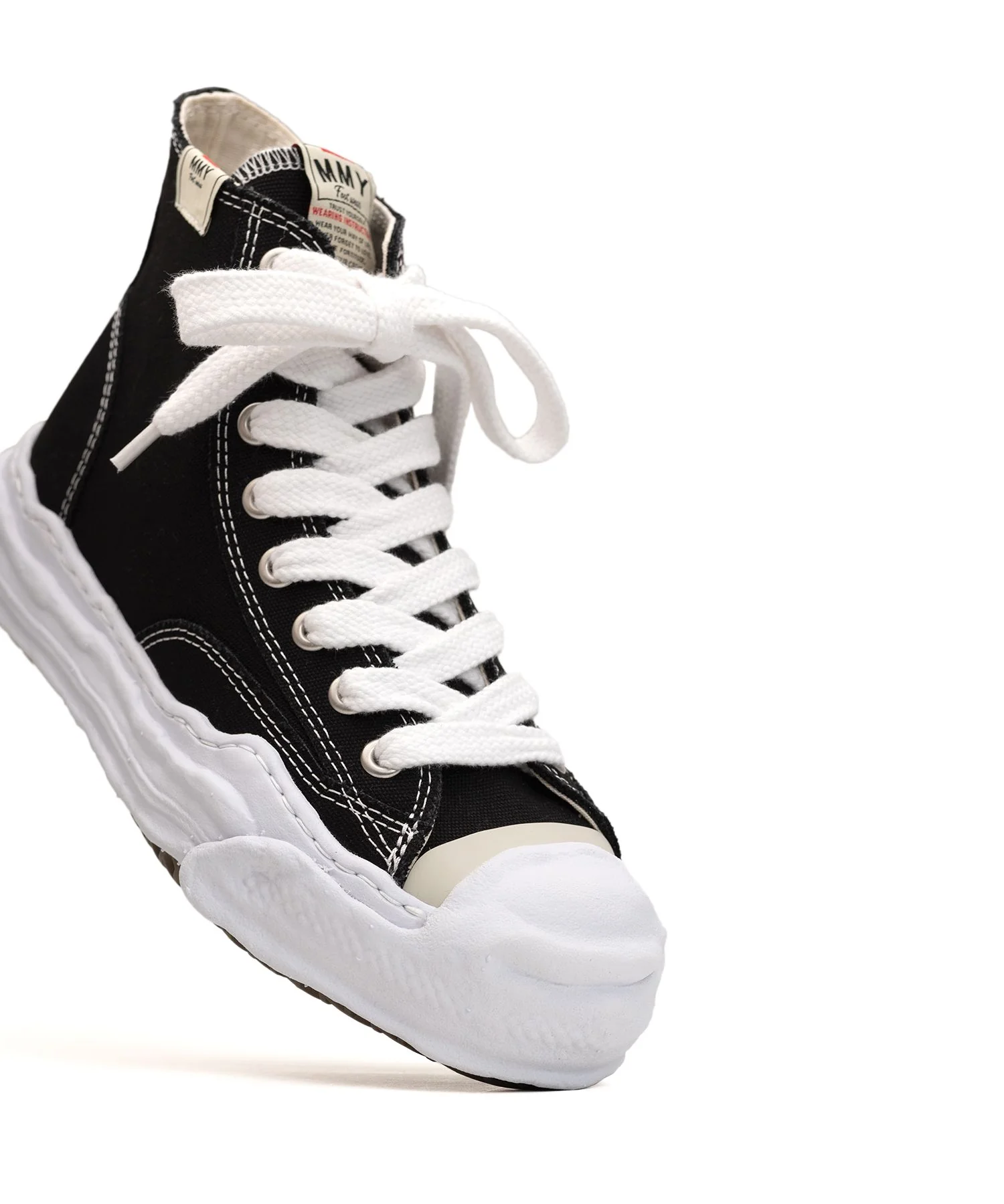 Maison Mihara Yasuhiro - HANK / Original Sole Canvas High-Top Sneaker - Black - Image 7