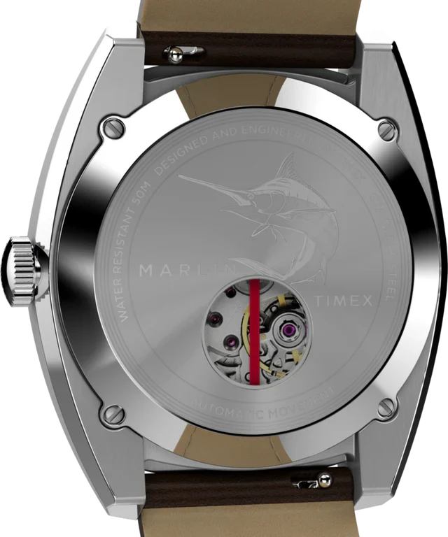Marlin® Sub-Dial Automatic 39mm Leather Strap Watch - Image 3