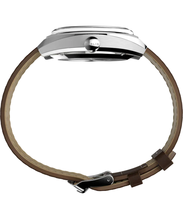 Marlin® Sub-Dial Automatic 39mm Leather Strap Watch - Image 5