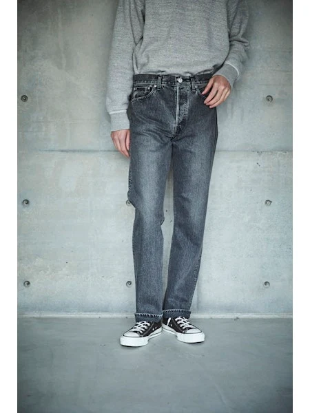 orSlow 105 90'S BLACK DENIM - STONE WASH - Image 12