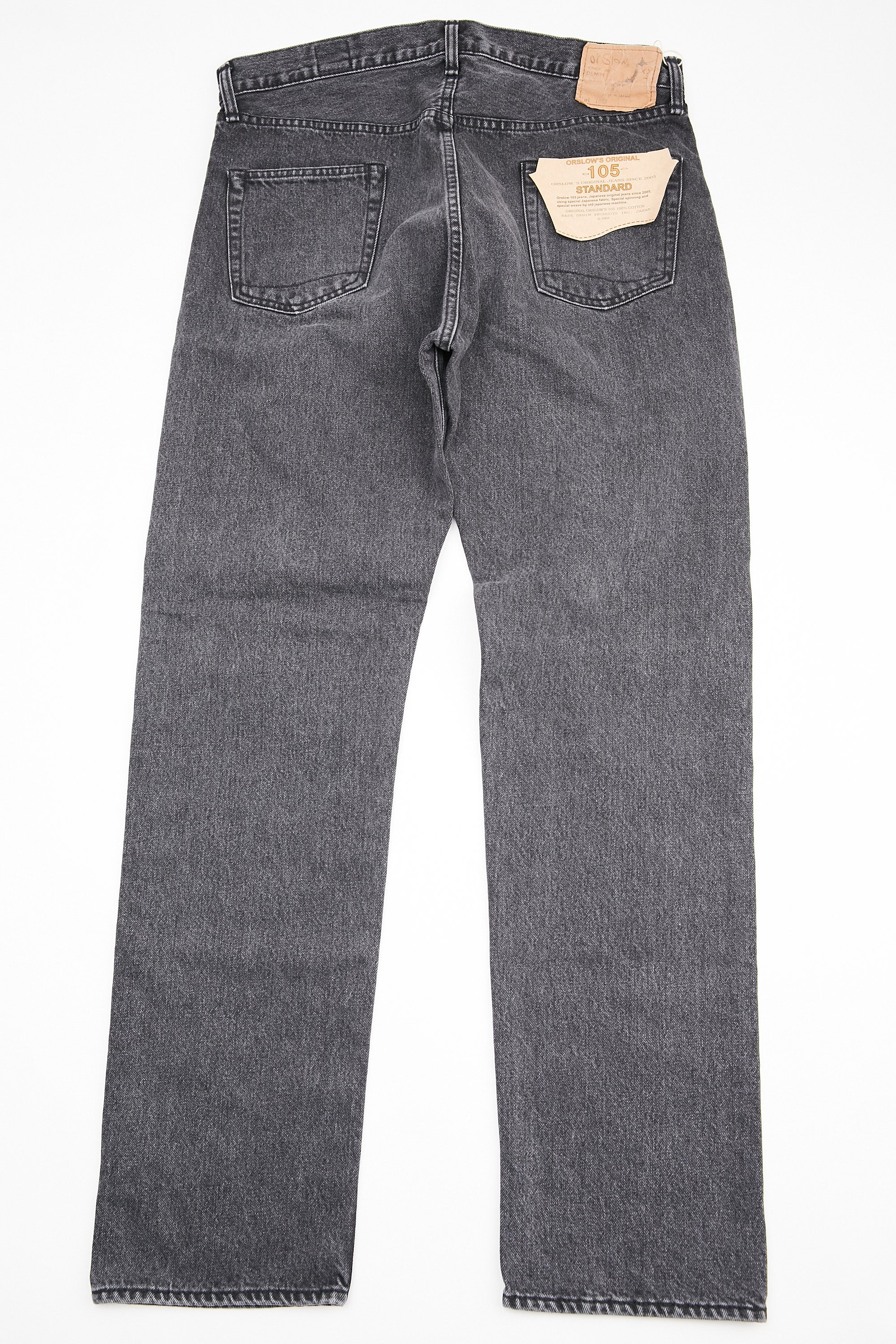 orSlow 105 90'S BLACK DENIM - STONE WASH - Image 7