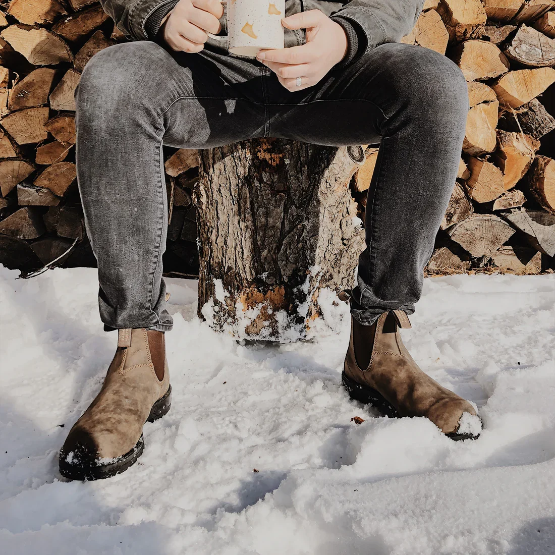 Blundstone #585 Men's Style Chelsea Boot - Rustic Brown - Image 9