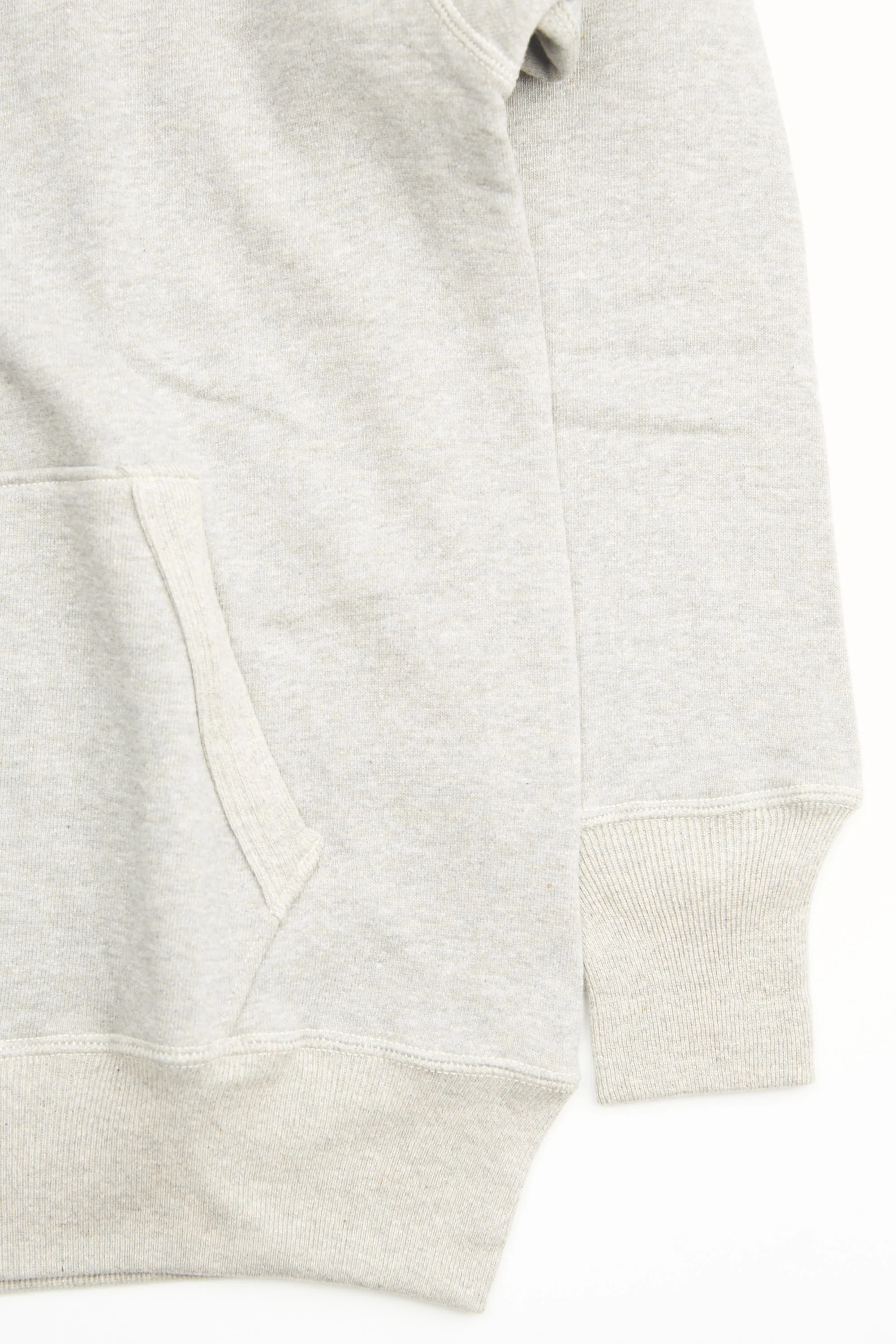 WAREHOUSE & CO. Lot 450 - Two-Needle Loopwheel Hoodie - Heather Grey - Image 3