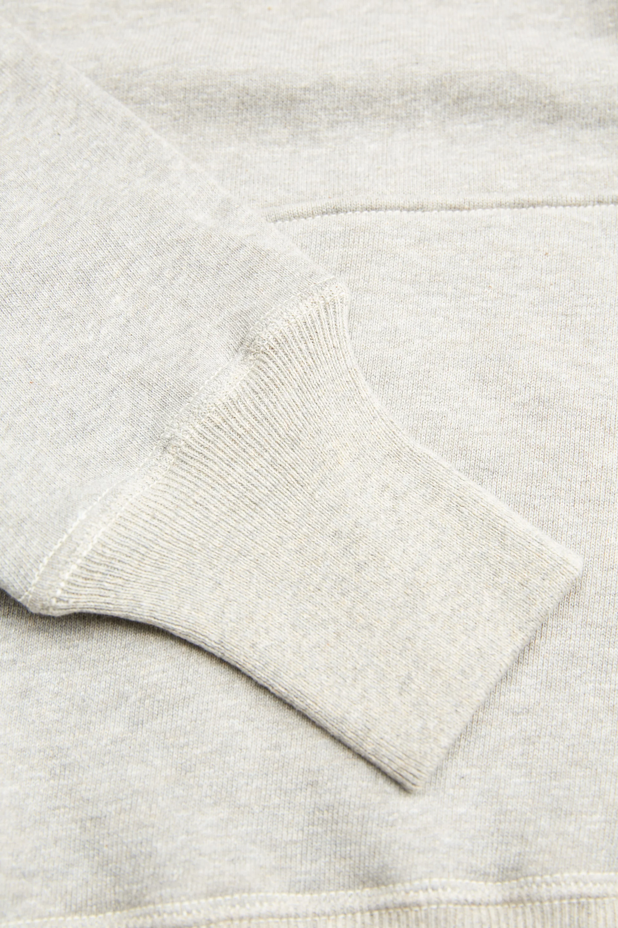 WAREHOUSE & CO. Lot 450 - Two-Needle Loopwheel Hoodie - Heather Grey - Image 4
