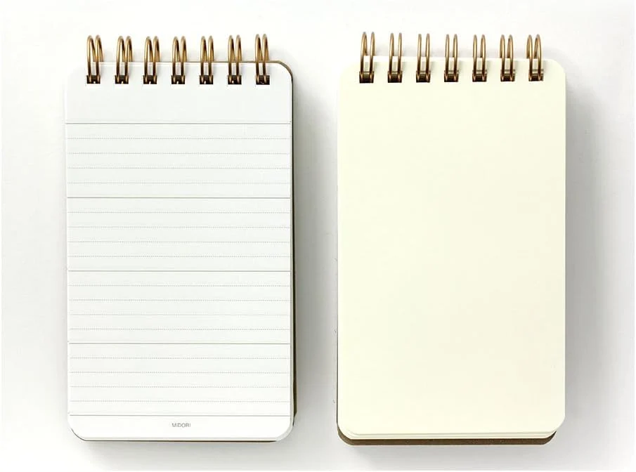 Midori Ring Grain Memo Pad - Black - Image 3
