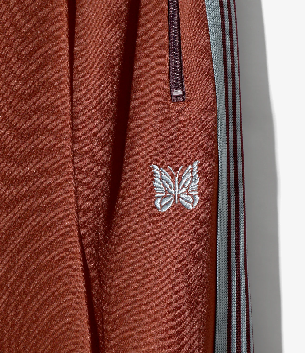Needles Track Pants Poly Smooth - Rust - Image 6